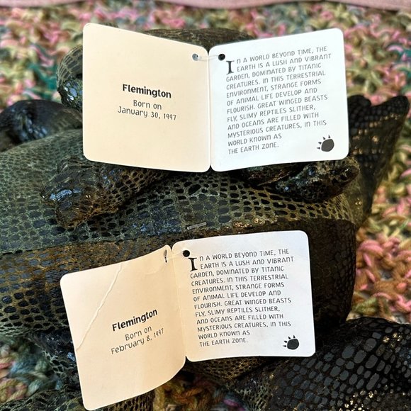 Pair of Russ Berrie Earth Zone Zonies Flemington Bean Bag Frogs with Tags - Picture 7 of 13